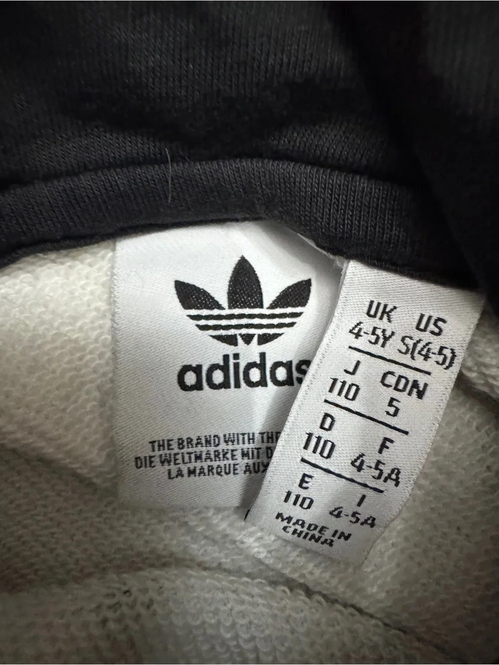 Adidas Vintage Hoodie Jacket Toddler Size Small 4-5
